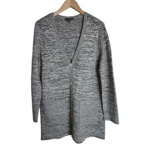 Eileen Fisher Sweater‎ Cardigan Women's Small Button Front Wool Blend Grey